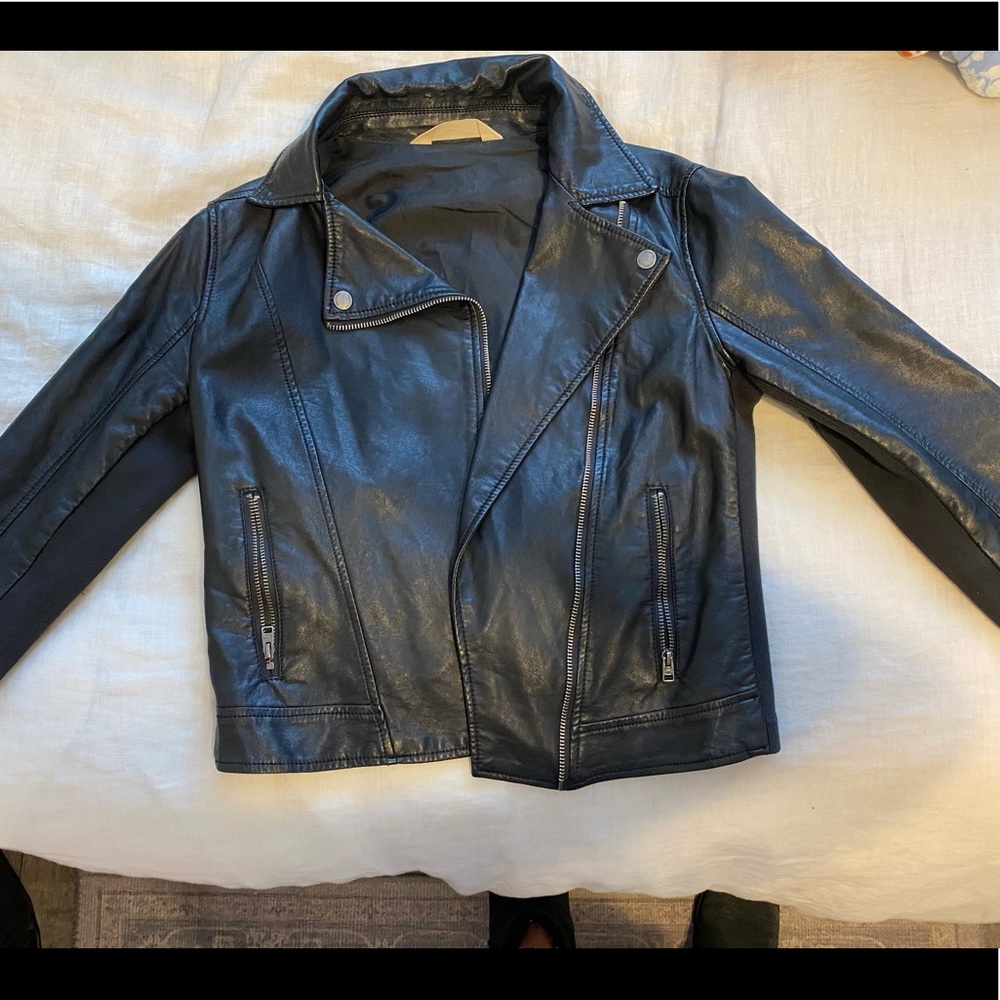 Hollister faux leather jacket size small